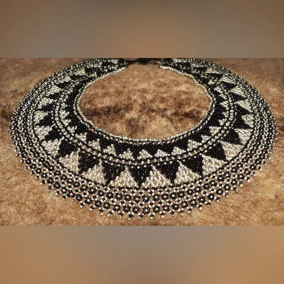 Hand-Beaded Collar Necklace - Picture 3 of 3